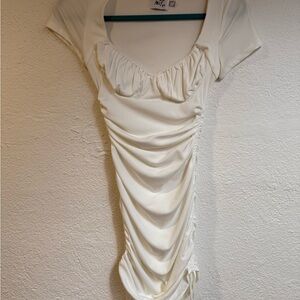 Princess Polly Ruched White Dress